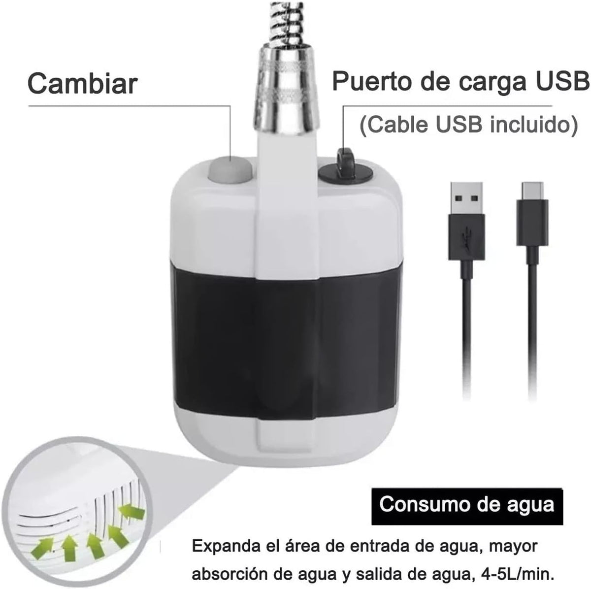 Doccia Portatile Ricaricabile USB
Ideale per Campeggio e Viaggi
Facile da Trasportare e Utilizzare
Batteria Ricaricabile a Lunga Durata
Comfort Ovunque Tu Sia.