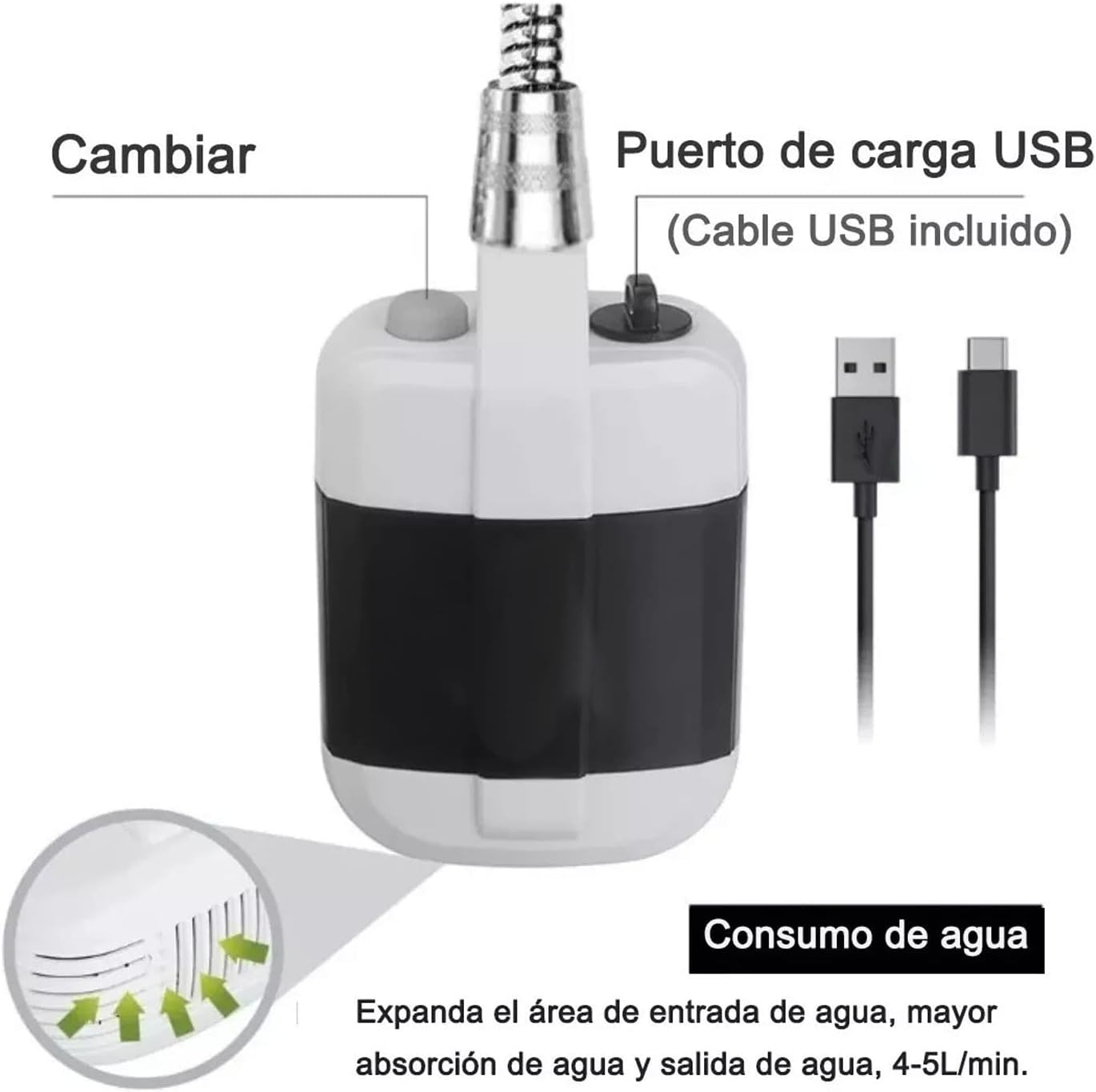 Doccia Portatile Ricaricabile USB
Ideale per Campeggio e Viaggi
Facile da Trasportare e Utilizzare
Batteria Ricaricabile a Lunga Durata
Comfort Ovunque Tu Sia.
