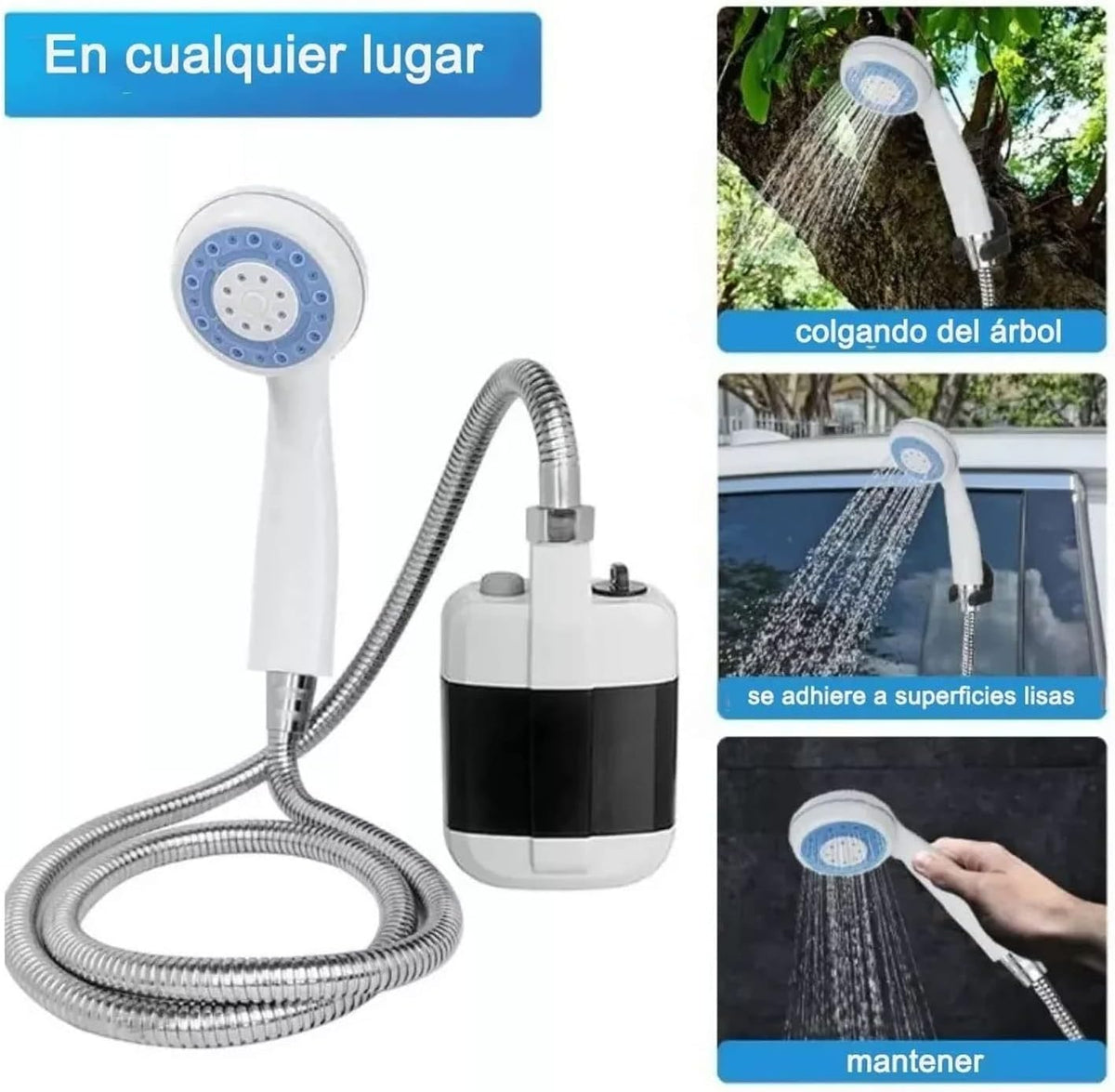 Doccia Portatile Ricaricabile USB
Ideale per Campeggio e Viaggi
Facile da Trasportare e Utilizzare
Batteria Ricaricabile a Lunga Durata
Comfort Ovunque Tu Sia.